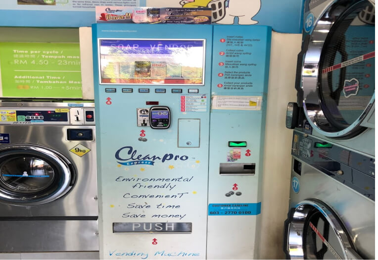 Cleanpro Express Setapak soap vending machine