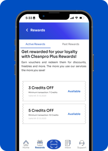 Get rewarded for your loyalty with Cleanpro Plus rewards