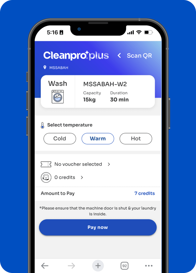 The AllNew Cashless Payment App For Laundry Cleanpro Plus