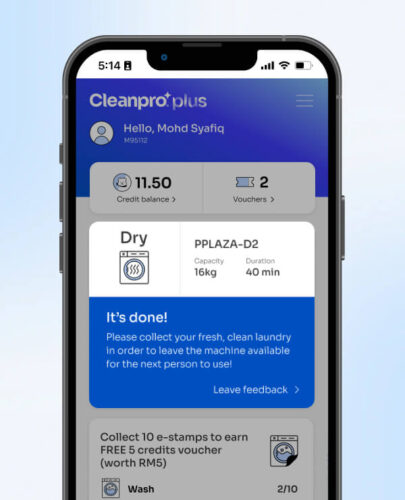 Cleanpro Plus earn e-stamp with every cycle of wash or dry