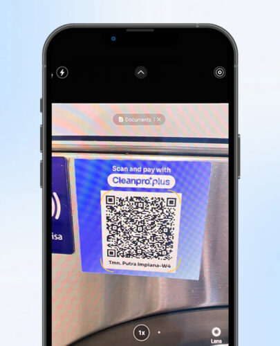 Cleanpro Plus scan the qr code on the washer