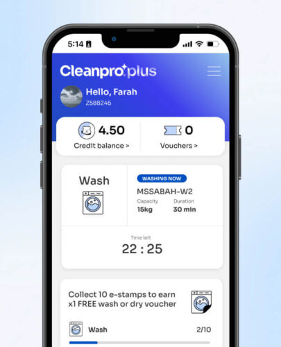 Cleanpro Plus monitor the progress of washing cycle