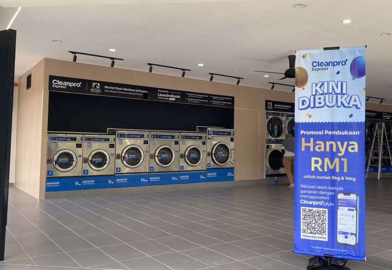 Washer machines from 9kg to 25kg at Cleanpro Express Bandar Sri Damansara